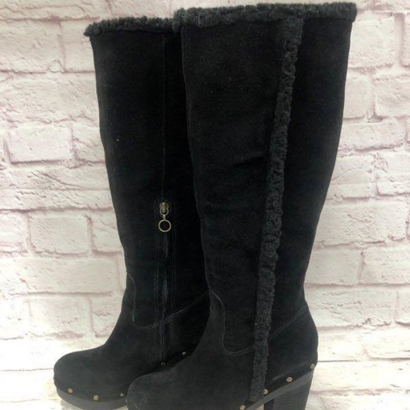 Denim & Supply Sport Suede Boot Size 7 Black Ralph Lauren Close Toe Sheep Skin - Picture 5 of 10